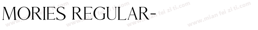 Mories Regular字体转换
